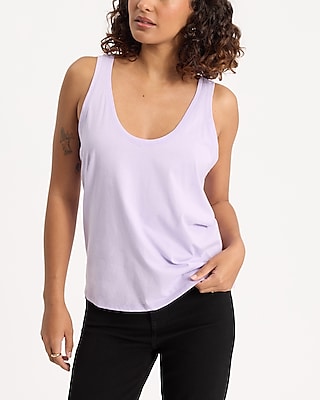 Skimming Cotton Scoop Neck Tank