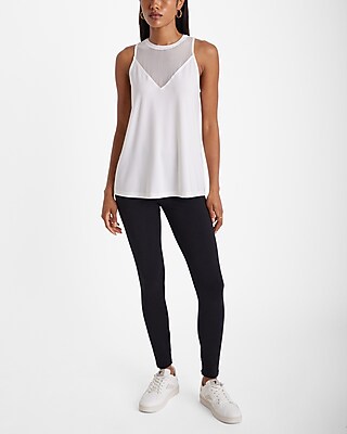 Relaxed Mesh High Neck Tank - image 4