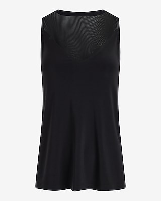 Relaxed Mesh High Neck Tank | Express