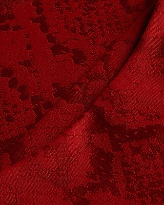 Body Contour Snakeskin Jacquard Mock Neck Tank