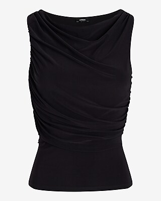 Crew Neck Draped Front Tank - image 5