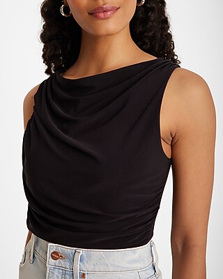 Crew Neck Draped Front Tank - image 2