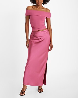 Fitted Ribbed Off The Shoulder Overlay Top - image 4