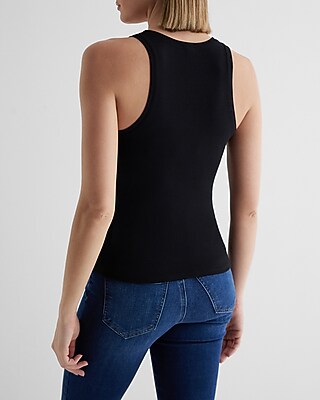 T FITTED RIB HI NK TNK 8611864:PITCH BLACK:XS - thumbnail 4