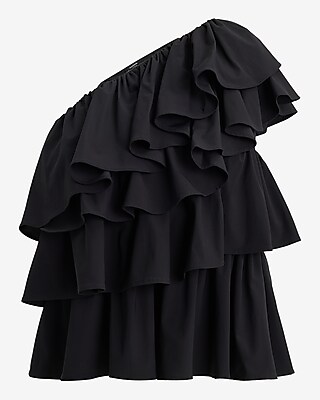 Layered Ruffle One Shoulder Tank | Express
