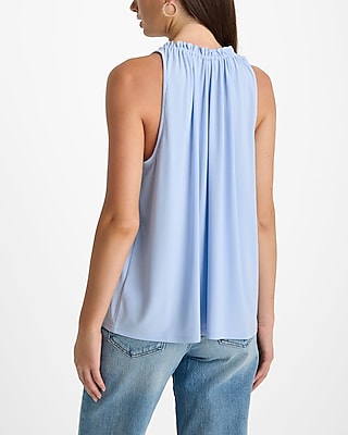 Skimming V-Neck Tie Front Tank