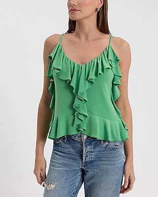 V-Neck Ruffle Cami