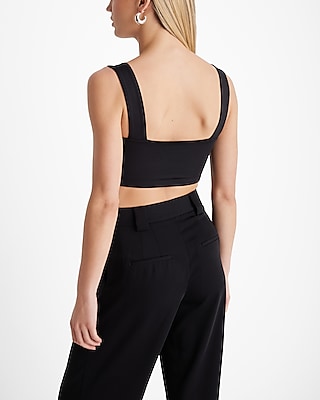 Body Contour High Compression Square Neck Cropped Tank