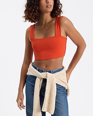 Body Contour High Compression Square Neck Cropped Tank