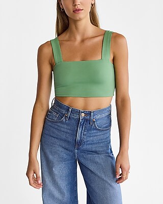 Body Contour High Compression Square Neck Cropped Tank