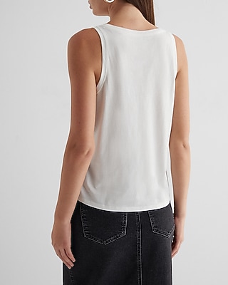 Skimming Cotton Scoop Neck Tank - image 3