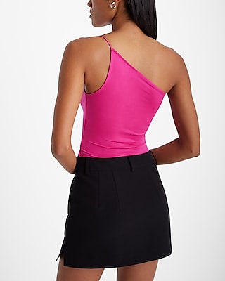 Body Contour Compression One Shoulder Cropped Tank