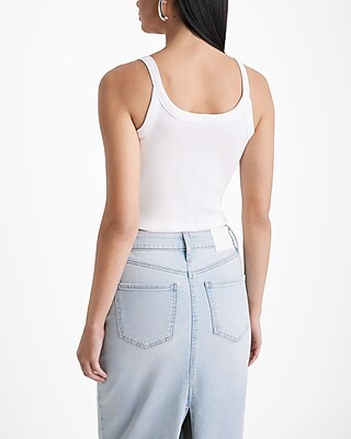 Fitted Scoop Neck Cropped Tank - image 2