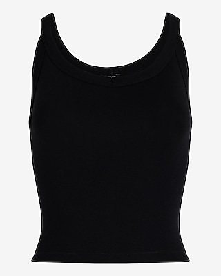 Fitted Scoop Neck Cropped Tank