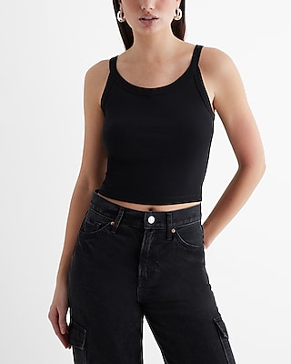 Fitted Scoop Neck Cropped Tank