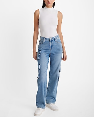 Fitted Ribbed Mock Neck Sleeveless Tank