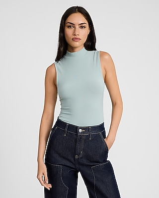 Essential Fitted Ribbed Mock Neck Sleeveless Tank - thumbnail 9