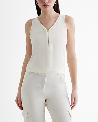 V-neck Quarter Zip Hudson Tank