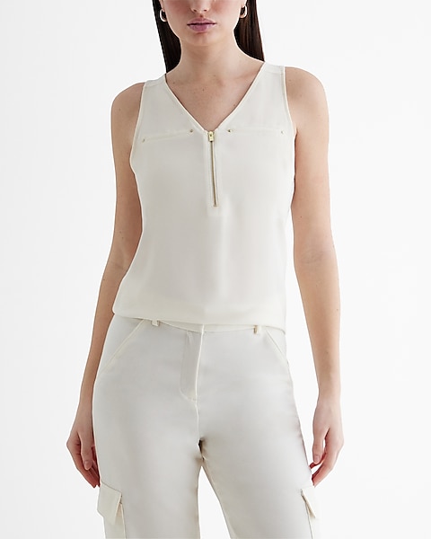 V-neck Quarter Zip Hudson Tank | Express V-neck Quarter Zip Hudson Tank | Express