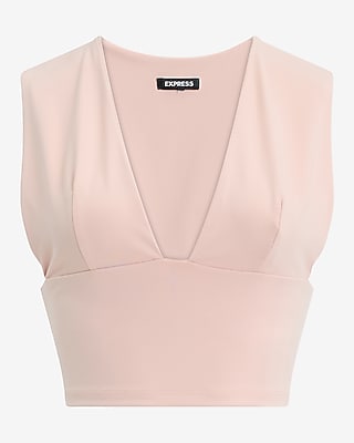 Fitted Deep V-Neck Cropped Tank - image 4