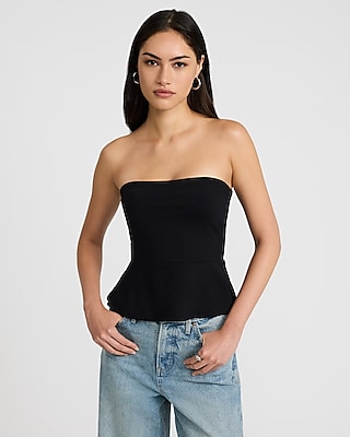 Embroidered Floral Tube Top