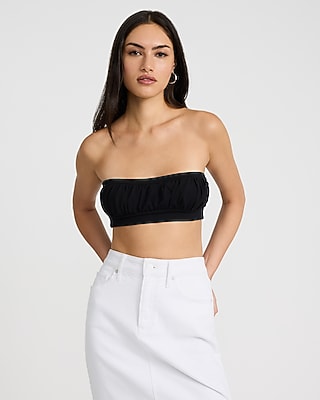 Ruched Cropped Bandeau Top - image 5