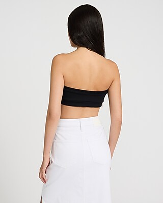 Ruched Cropped Bandeau Top - thumbnail 2