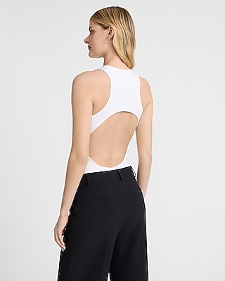Body Contour Light Compression Stretch Cotton Back Cutout Bodysuit