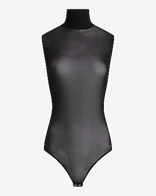 Mock Neck Mesh Bodysuit