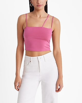 Body Contour Compression Square Neck Strappy Cropped Cami