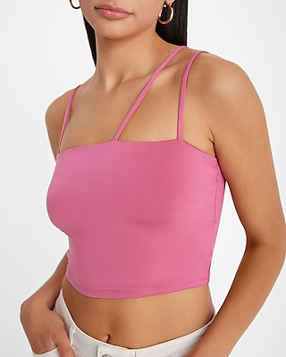 Body Contour Compression Square Neck Strappy Cropped Cami