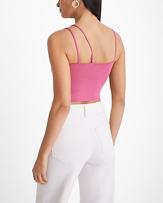 Body Contour Compression Square Neck Strappy Cropped Cami