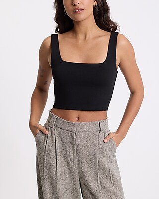 Body Contour Luxe Lounge Square Neck Cropped Tank
