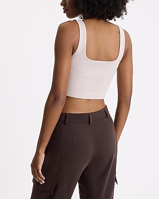 Body Contour Luxe Lounge Square Neck Cropped Tank