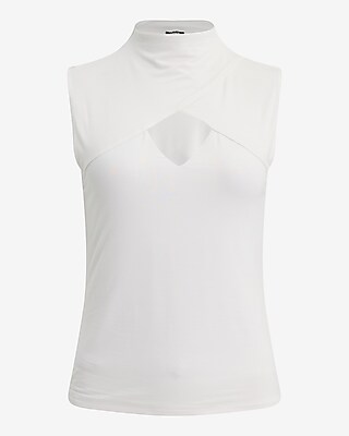 Mock Neck Front Cutout Tank - image 5