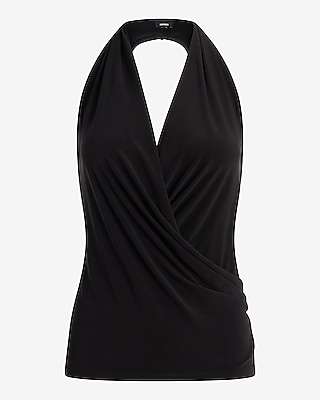 V-Neck Halter Neck Surplice Tank