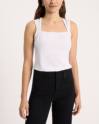 Fitted Square Neck Tank | Express