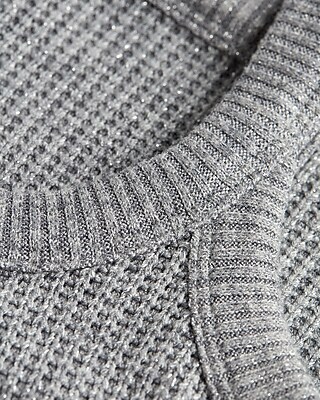 Glitter Waffle Fitted Scoop Neck Cropped Cami