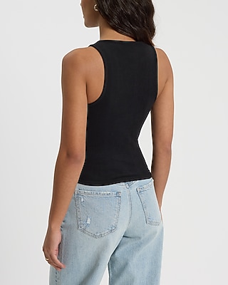Body Contour Cozy High Neck Cutout Tank | Express