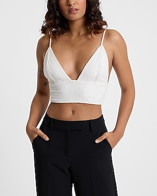 Lace V-Neck Longline Bralette