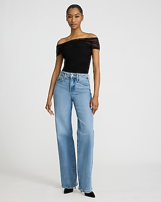 Mesh Off The Shoulder Ruched Bodysuit