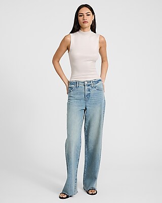 Shine Fitted Ribbed Mock Neck Tank