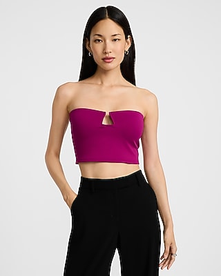 Body Contour High Compression V-Wire Cropped Tube Top