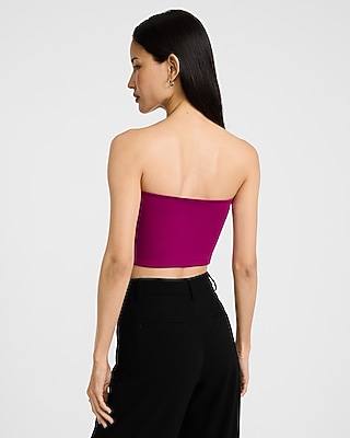 Body Contour High Compression V-Wire Cropped Tube Top