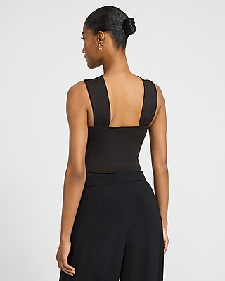 Halter Hardware Cutout Sleeveless Bodysuit
