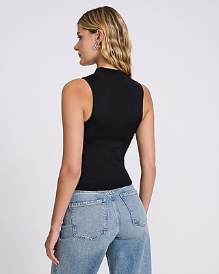 Body Contour Seamless Ribbed Mock Neck Tank