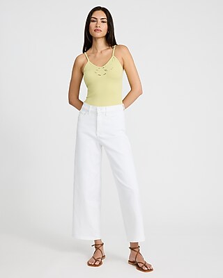 Body Contour Seamless Ribbed V-Neck Lace Cami - thumbnail 7