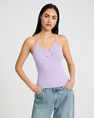 Polka Dot V-neck Downtown Cami | Express