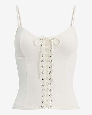 Lace Up Sweetheart Bustier Corset Cami