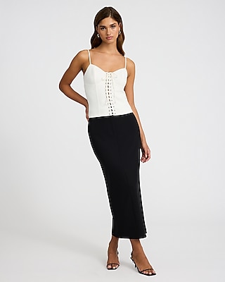 Lace Up Sweetheart Bustier Corset Cami